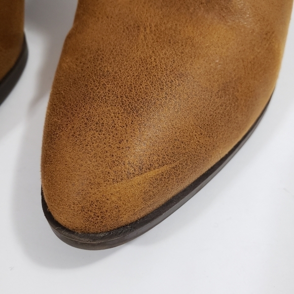 Journee Lola Ankle Bootie Size 9 Tan Brown Faux Leather Boots Western Boho Rodeo - Picture 13 of 13